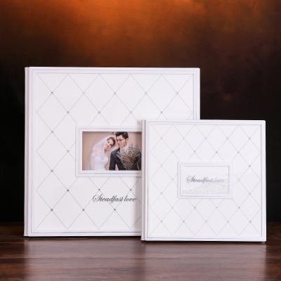 China Eco-friendly most paper style romantic album cover wedding album box and 15x15 italian popular wedding album 10x10 for sale