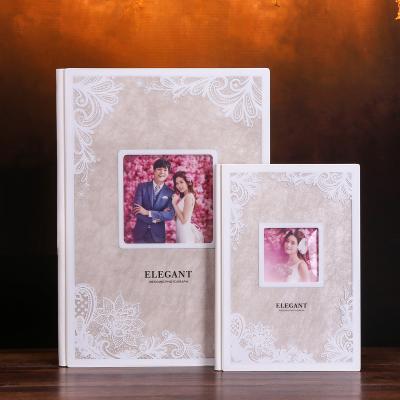 China Eco-friendly classic white ceramic lace silk screen printing acrylic wedding album 12x18 cover album for sale