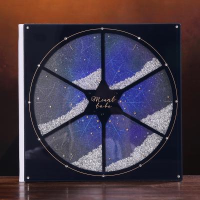 China Factory direct sale eco-friendly 15x15 inch wedding photo album cover blue and glossy UV varnishing 10x10 for sale