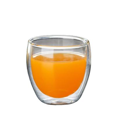 China High Borosilicate Glass Cup Double Wall Coffee Cup Viable Creative Wholesale Milk Glass Mug for sale