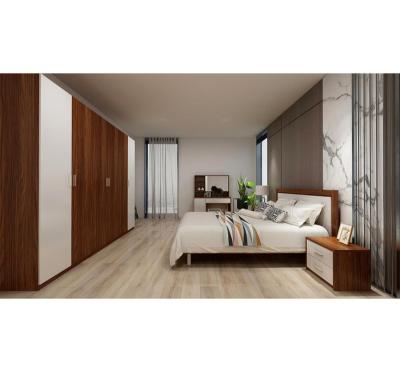 China Contemporary Modern Melamine Wood Bedroom Furniture Set Six Door Closet For Clothes for sale