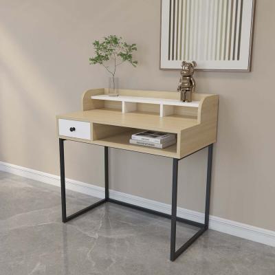 China Simple Assembly Factory Supply White Wooden Home Office Utilize Modern Desk With Drawer for sale