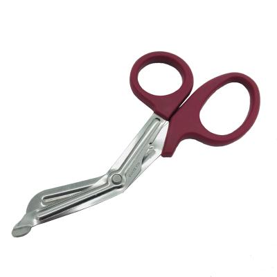 China Plastic High Quality Carbon Steel Colored Gauze Cutting Scissors Medical Bandage Shears for sale