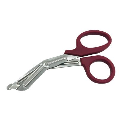 China Plastic Wholesale Custom Curved Medical Shears First Aid Bandage Scissors for sale