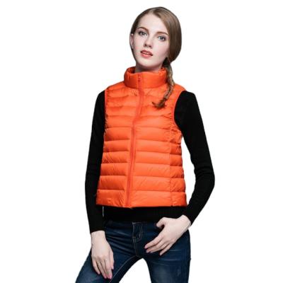 China Sidiou New Breathable Group Style Down Jacket Ladies Collar Comic Light Weight Short Vest Down Vest for sale