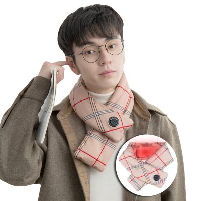 China Sidiou Group Winter Casual Warm Scarf Women Usb Rechargeable Electric Scarf Plaid Bars Heated Neck Wrap For Unisex for sale