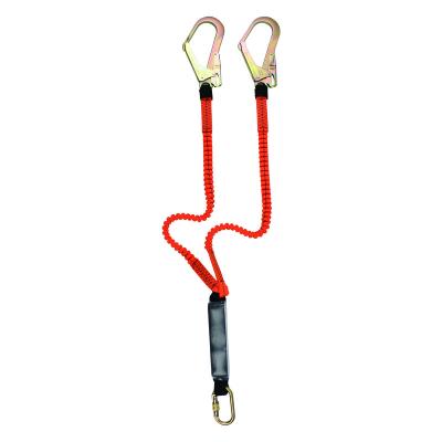 China Safety Devices HT-516YL Fall Interceptor Shock Safety Lanyard Fall Protection With Energy Absorber for sale