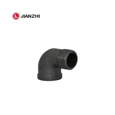 China JIANZHI Sizes All Pipe Fittings 2.5 Bar 363 SPI Malleable Iron Pipe Fittings Black Elbows Equal Or Reduction for sale