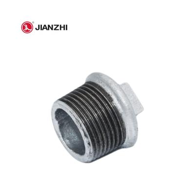 China JIANZHI Hot Selling Malleable Iron 186 Malleable Iron Pipe Fittings Plug Beaded Equal Or Reduction Te koop