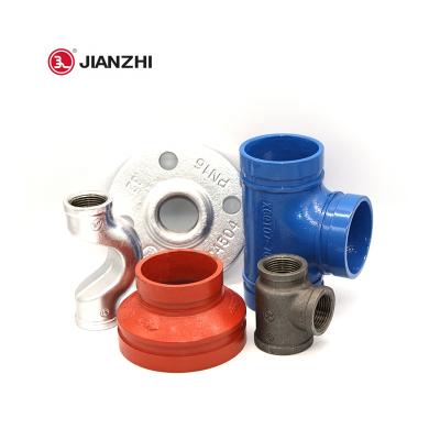 Cina FM Approved Fire Fighting Pipe Fitting Malleable Iron Pipe Fitting Grooved Pipe Fittings 2-1/2