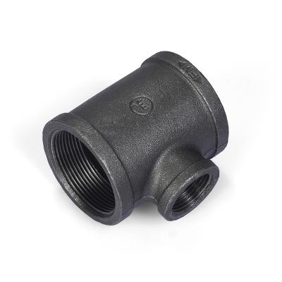 Chine Black Equal Pipe Fittings Iron Pipe Fittings Black Tee 1/8