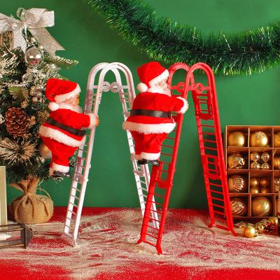 China Funny Amz Hot Sale Funny Christmas Toys Electric Santa Claus Climbing Ladder Santa Claus Climbing up and Down for sale