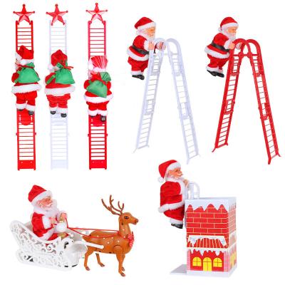 China Funny Funny Electric Santa Christmas Toys Santa Claus Climbing up on Chimney for sale