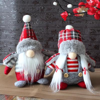 China Fashion In stock Adorable Handmade Red Dwarf Doll Christmas Elf Gnome with Long Hair Home Decor Doll for sale