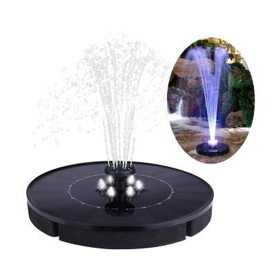 China Eco - Friendly Outdoor Garden Water Floating Solar Fountain Pump For Bird Bath With Led Lights for sale