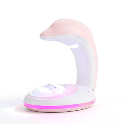 China New-designed New USB Rechargeable Kids Night Light Plug-in Dolphin Rainbow Projection Lamp Led Small Night Light for sale