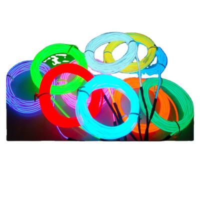 China EDM EL Wire Glow Flat Cable Flexible Neon String Lights for sale