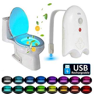 China LED Body Motion Led Toilet Sensor LED Toilet Night Flashing Light Automatic Light with Motion Activated Bulb for sale