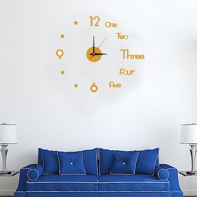 China LUMINOVA DIY Wall Clock Popular Creative Acrylic Clock 3D Mute Wall Clock for sale