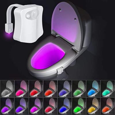 China Modern 16 Colors Toilet Night Light Motion Sensor for Bathroom Washroom for sale