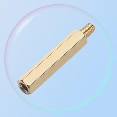 China Chassis motherboard column M2M2.5M3 hexagonal double pass copper flat main hollow screw through the hole shell main board isolation column for sale