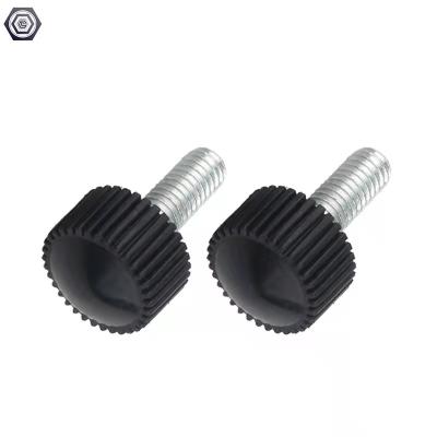 China Rubber Head Knurled Bakelite Round Straight Grain Main Handle Screws Bakelite Hand Knurled Screws for sale