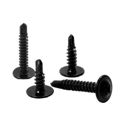 China Self-Drilling Steel Chipboard Screw Head Wafer Truss Porcelain Manufacturing Black Phillips Drive Truss Steel Screws for sale