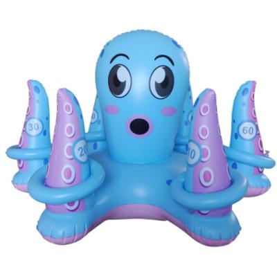 China Water Fun Sets New Design Pool Party Toys Set Octopus Shape Kids Outdoor&indoor Inflatable Ring Toss Game Set For Kid And Children for sale