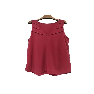 China OEM Class V-Neck Top Breathable Custom Soft Casual Vest Sleeveless Vest Tank Top For Women for sale