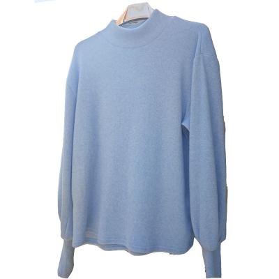 China Unique Blue Anti-Shrink Design Anti-Wrinkle Anti-Shrink/Pink Color Turtle Neck Lantern Top Sleeve for sale