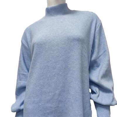 China OEM Anti Shrink Exquisite Workmanship Lantern Sleeve Turtle Neck Knitwear Top for sale