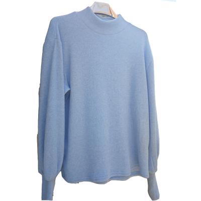 China Custom Womens Turtle Knitwear Anti - Shrink Neck Long Sleeve Top Solid Color for sale