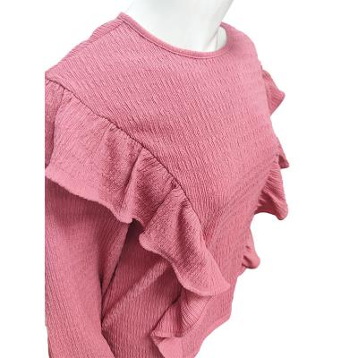 China High Quality Anti-wrinkle Pink Chic Knit Casual Summer Shorts Lace Top for sale