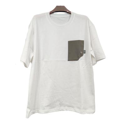 China High Quality Custom Made 100% Solid Color Breathable Cotton Summer Patch Pocket Short Sleeve T-Shirt for sale