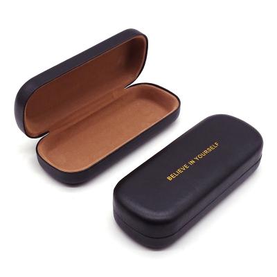 China Glasses Packing Case Wholesale Custom Glass Logo Printed Folding Artificial Leather Boxes Glasses Case Sunglasses Case for sale