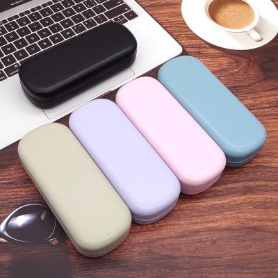 China Fashional Glasses Case Custom Logo PU Eye Glass Cases For Optical Frame Package Eyewear Box With Logo for sale