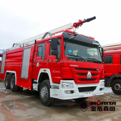 China brand new howo 6X4 water foam fire fighting tank truck 12000L fire truck 9945x2500x3950mm for sale