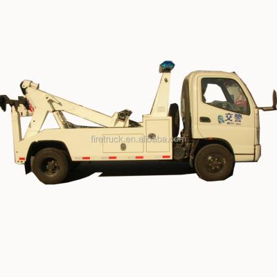 China Shanghai State Famous New Flat Bed Road Wrecker Tow Truck With Crane For Sale 7.50-16 for sale