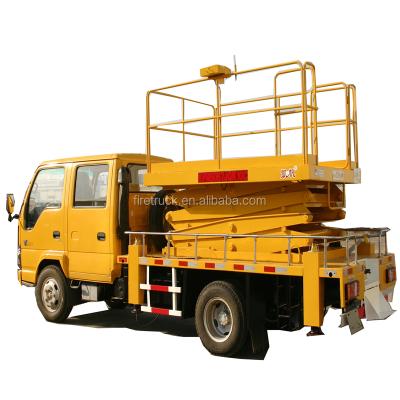 China 11m Insulated Aerial Work Truck Mounted Platform Manlift Truck Scissor Boom For Sale KFM5067JGK10C for sale