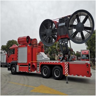 China Shanghai Innovative New Design High Pressure Smoke Exhaust Fire Truck Vehicle For Sale 6095X2000X3260mm for sale