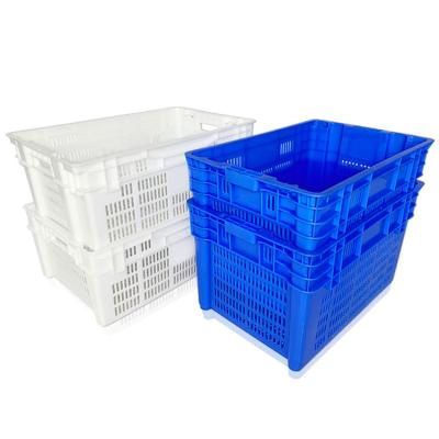 China Logo customized crate plastic fruits vegetable turnover basket Te koop