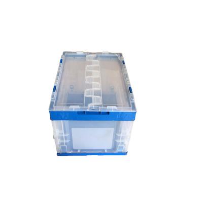 China 100% vrigin PP heavy duty collapsible folding moving box food grade plastic crate Te koop