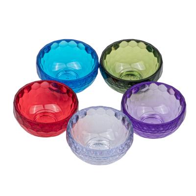 China Transparent Round Hair Dying Dye Plastic Cup Mask Bowl Waterproof For Essential Oil Powder Cream BS Cosmetic Tools for sale