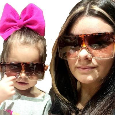 China 15 Years Experience High Quality Fashion Babies Sun Glasses Oversized Square Kids Shading Sunglasses Mommy And Me Kids Sunglasses 2021 for sale