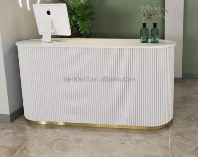 China Modern White Reception Lounge Reception Desk Counter for sale