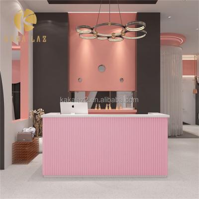 China Modern Customizable Size Beauty Salon Reception Cash Register Reception Furniture for sale