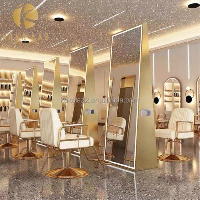 China Modern Styling Stations Baber Salon Stations Salon Mirror Station With Light for sale