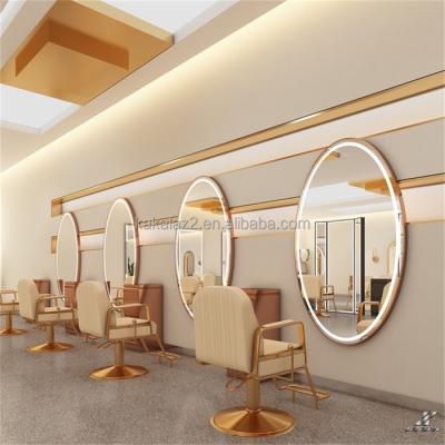 China Hot Sale Modern Styling Stations Barber Shop Salon Mirror Stations With Light for sale