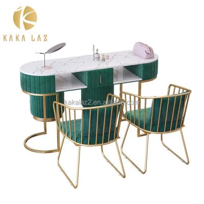 China Modern nail table manicure table pedicure table desks nail station for sale