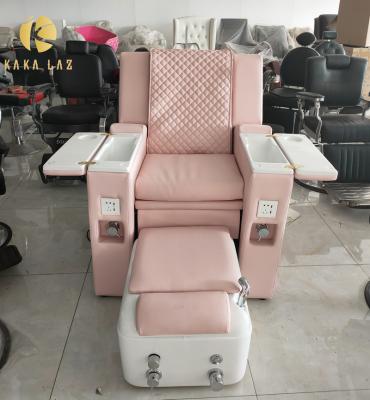 China Luxury Pipeless Beauty Salon Furniture Pedicure Chair With Bowl for sale